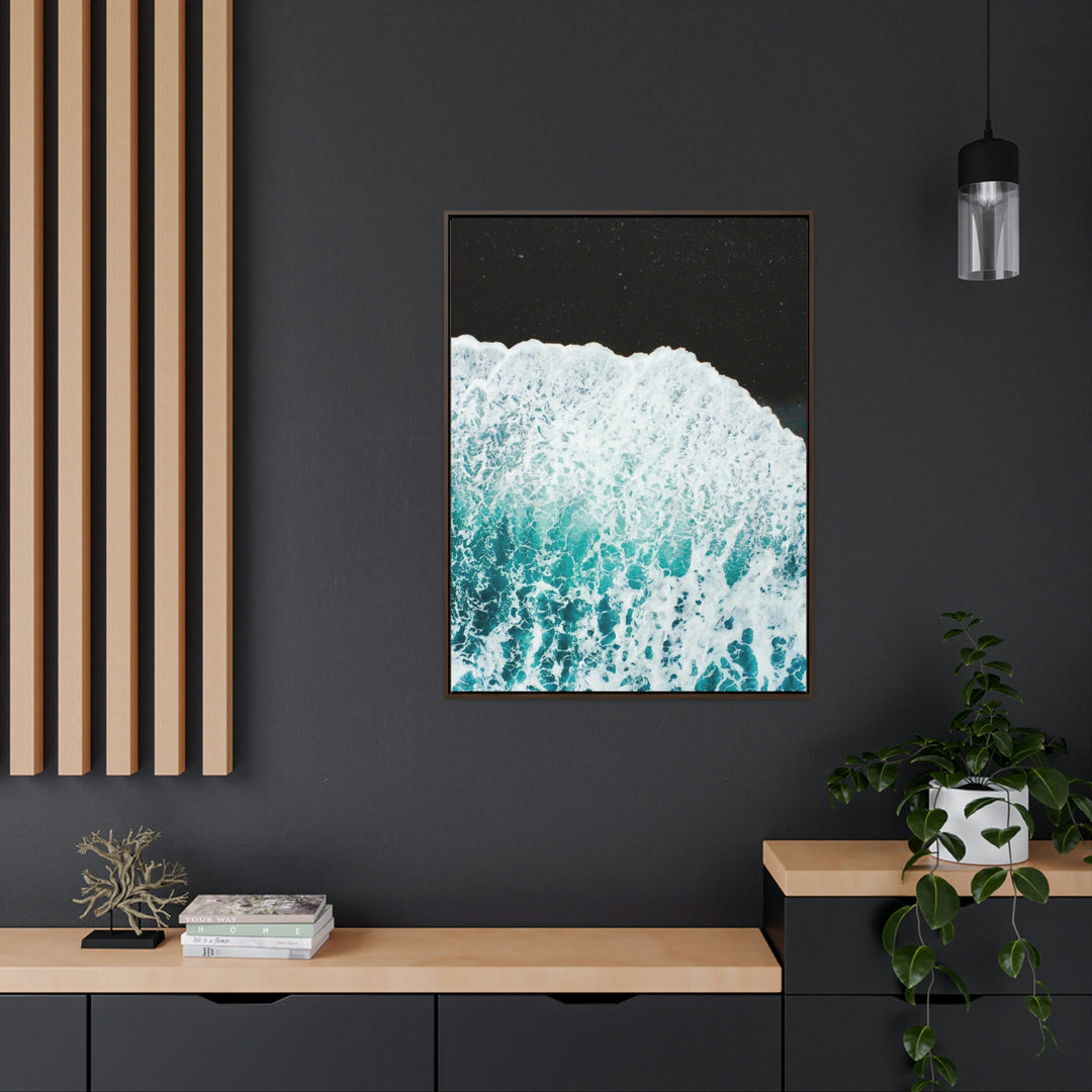 A Wave on Volcanic Sand - Canvas with Frame