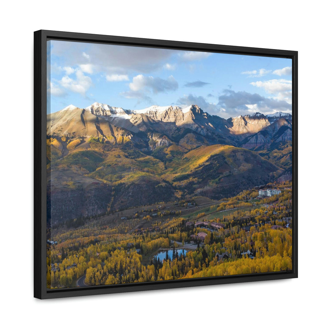 Glowing Mountainside - Canvas with Frame