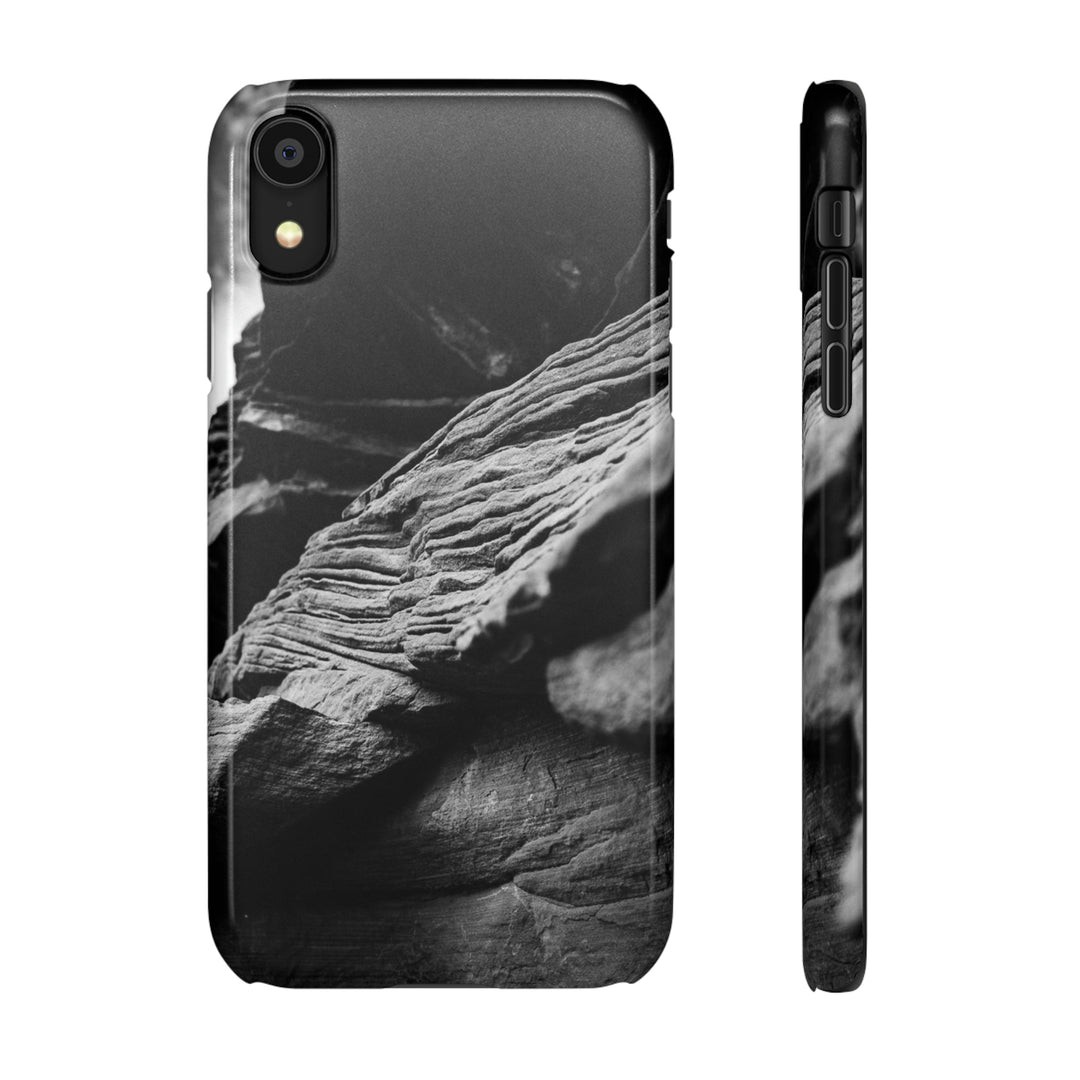 Layers of Rock in Black and White - Phone Case