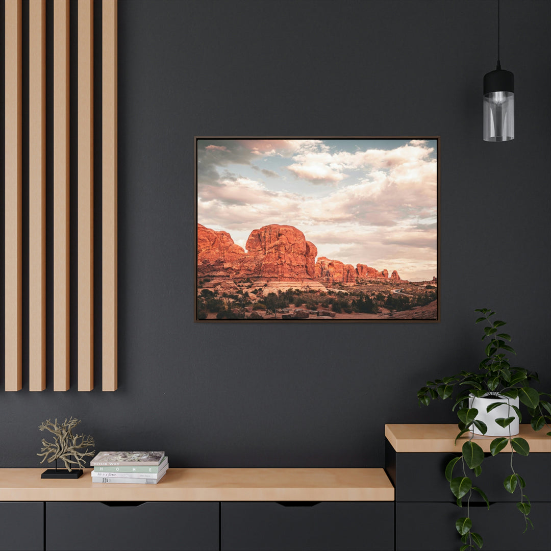 A Desert Sunset - Canvas with Frame