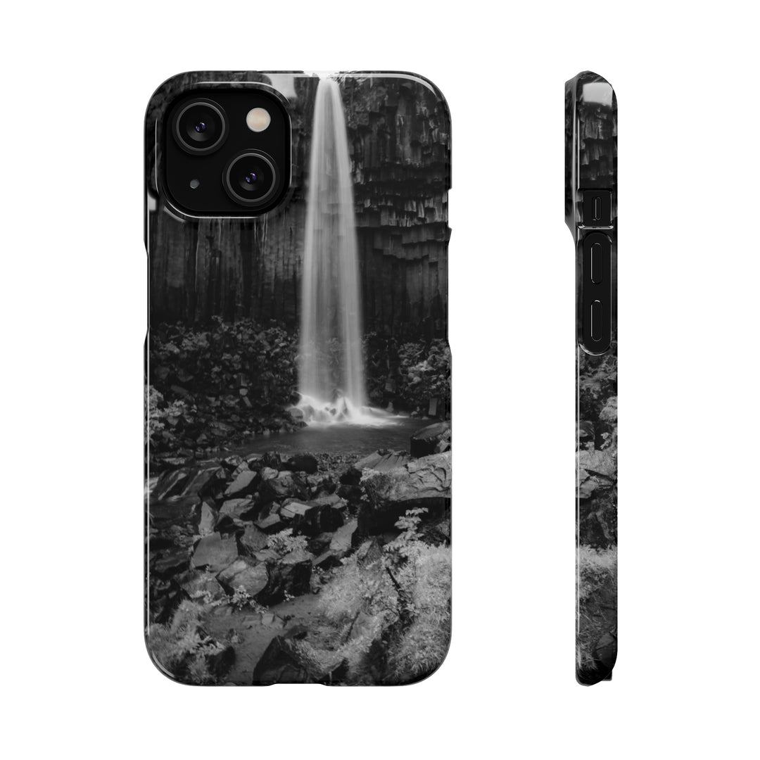 Svartifoss in Black and White - Phone Case