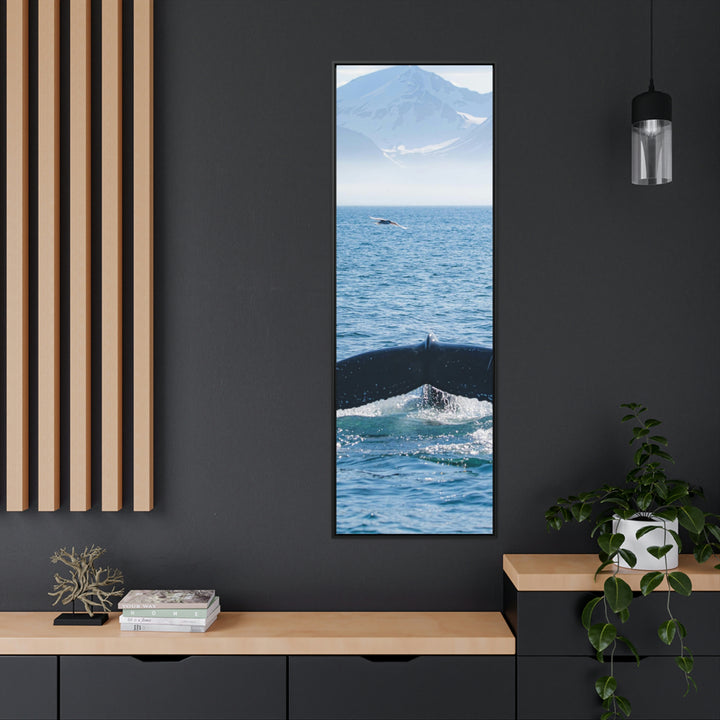 A Whale and A Mountain - Canvas with Frame