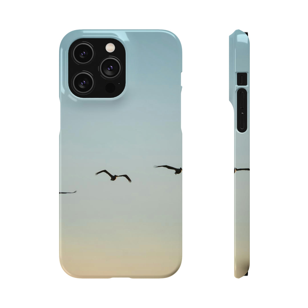 Brown Pelicans in Flight - Phone Case