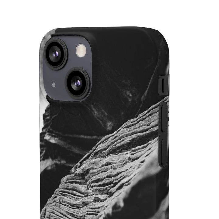 Layers of Rock in Black and White - Phone Case