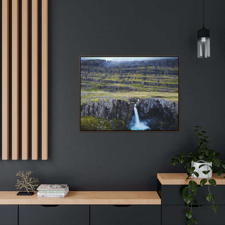 A Remote Waterfall - Canvas with Frame