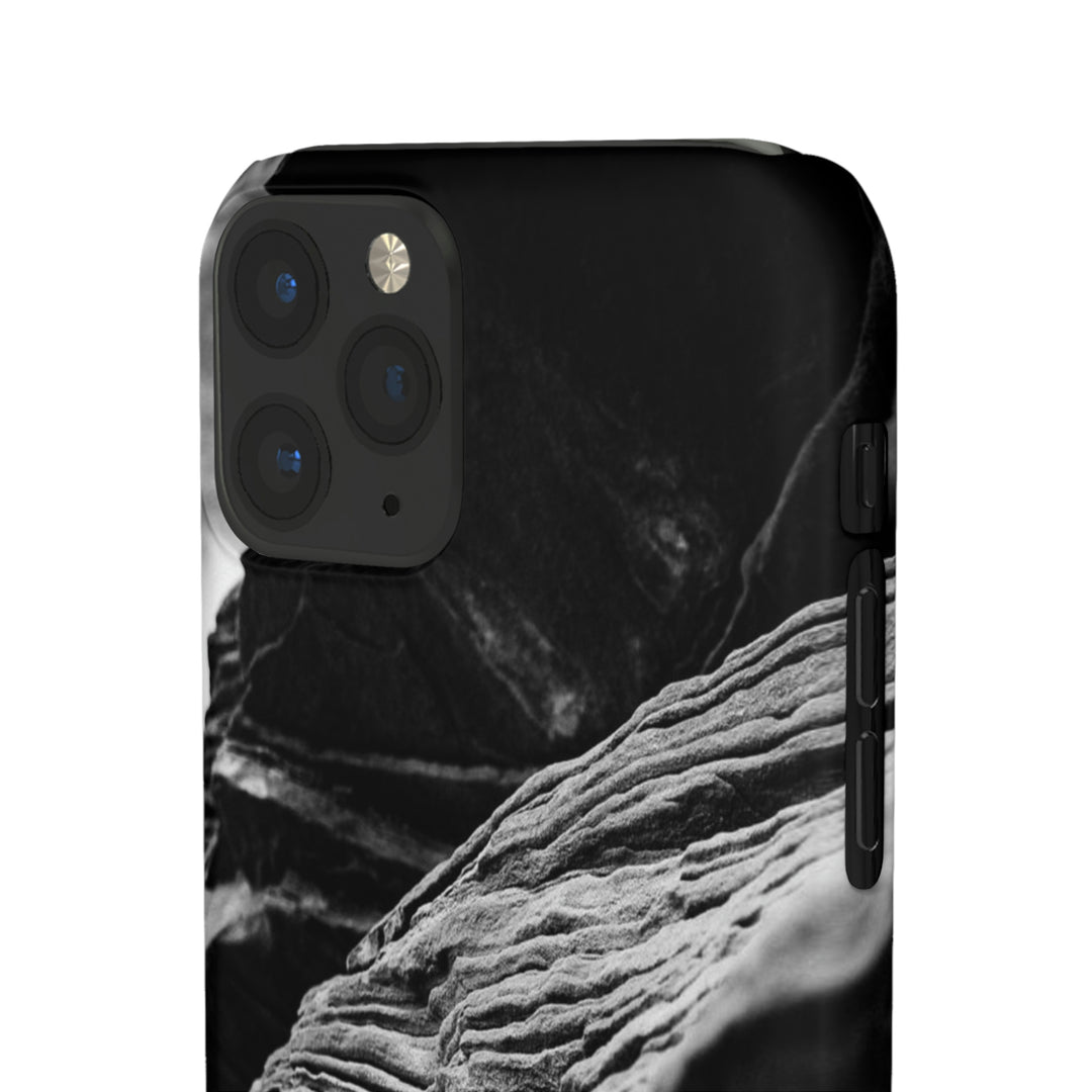 Layers of Rock in Black and White - Phone Case