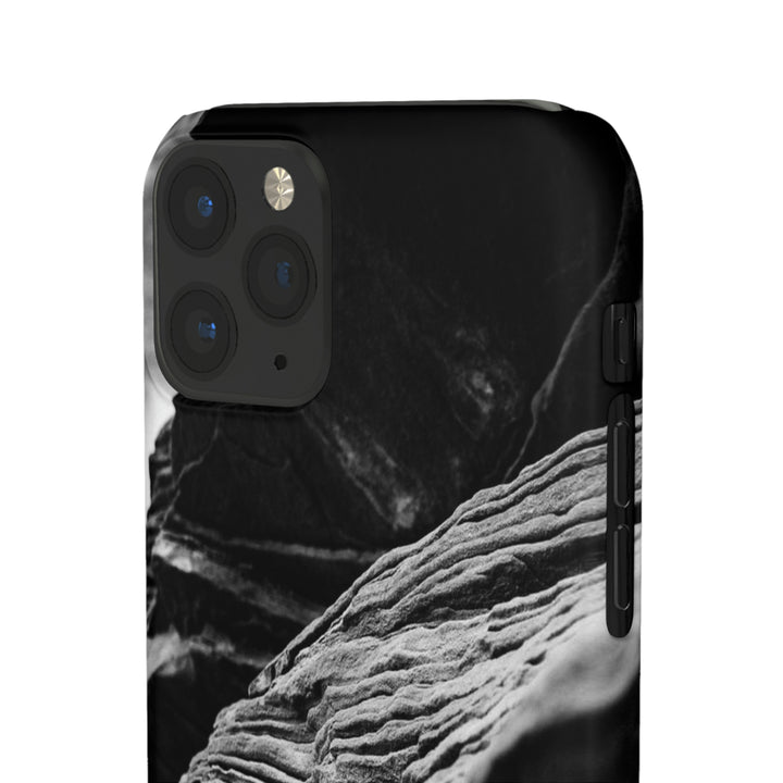 Layers of Rock in Black and White - Phone Case