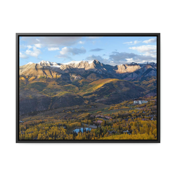 Glowing Mountainside - Canvas with Frame