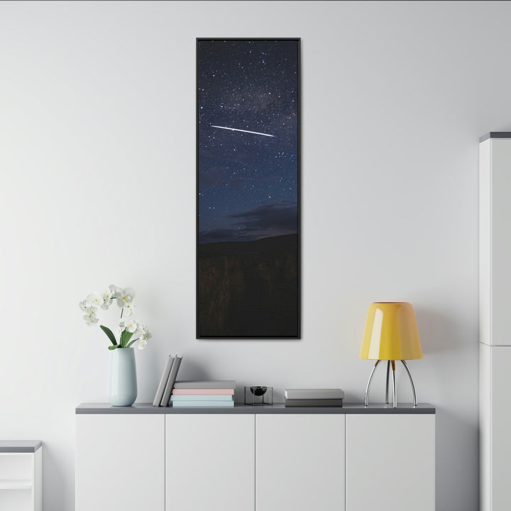 Starlink Above the Canyon - Canvas with Frame