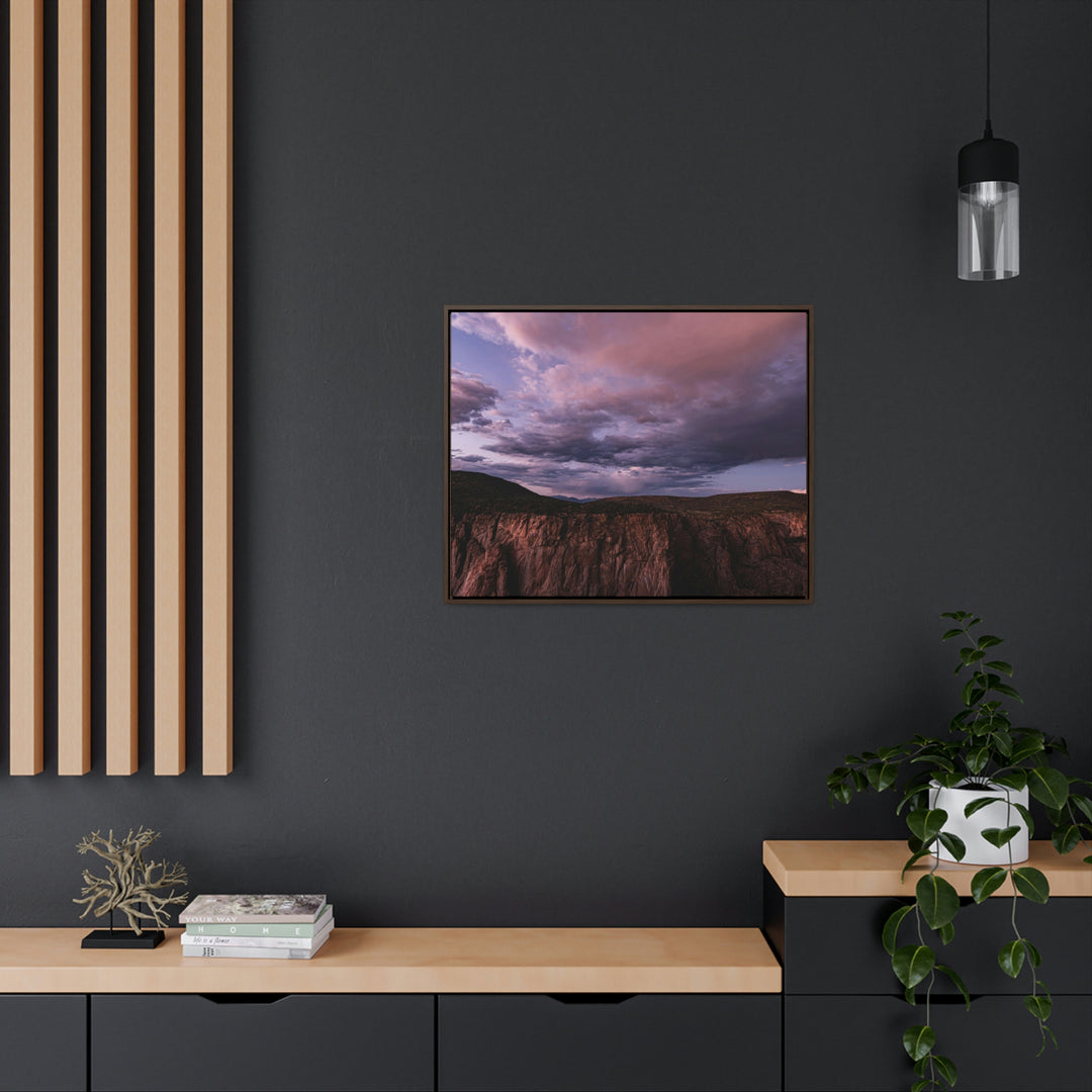 Painted Wall at Sunset Part 3 - Canvas with Frame