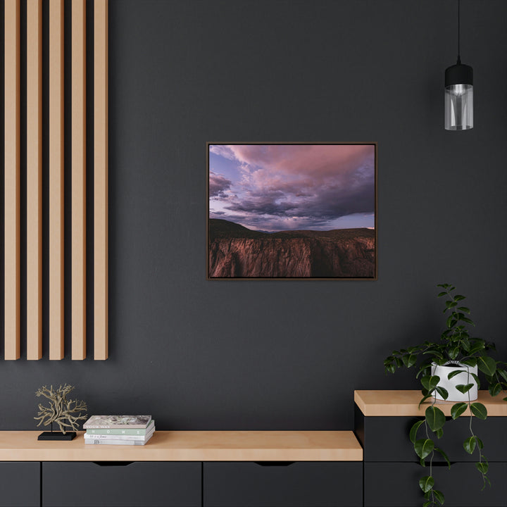 Painted Wall at Sunset Part 3 - Canvas with Frame