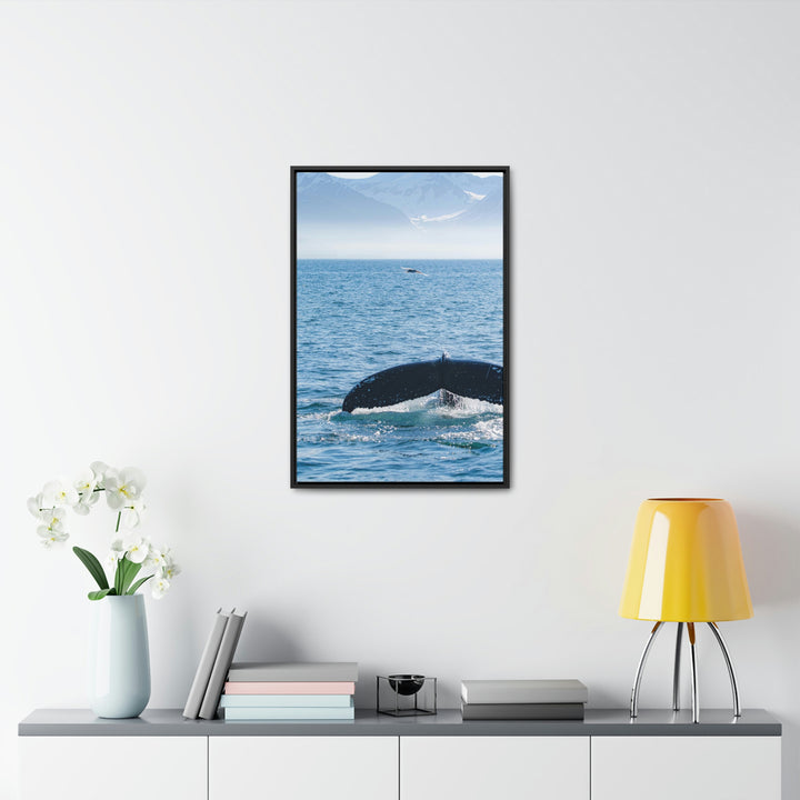 A Whale and A Mountain - Canvas with Frame