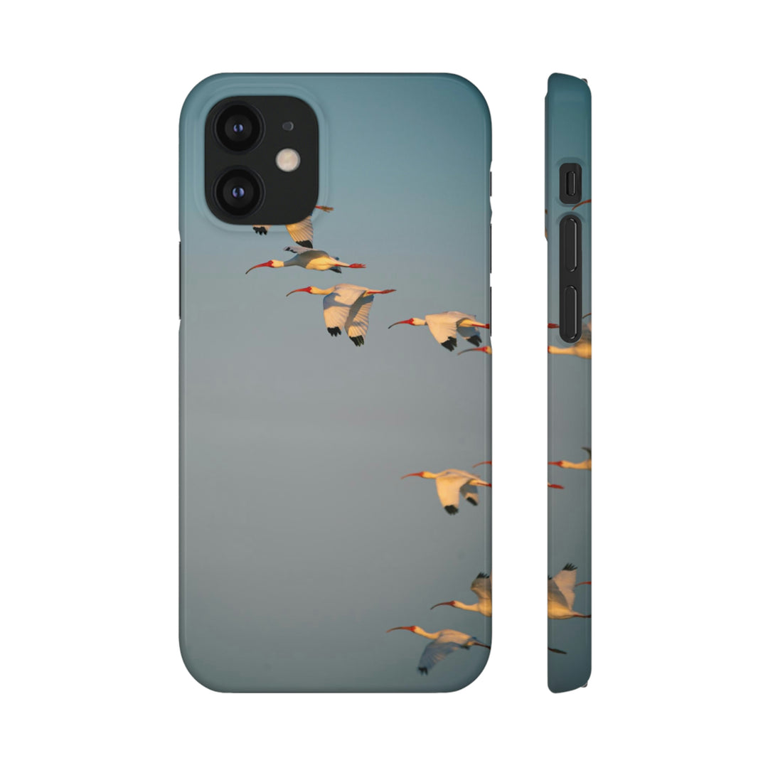 White Ibis in Flight - Phone Case