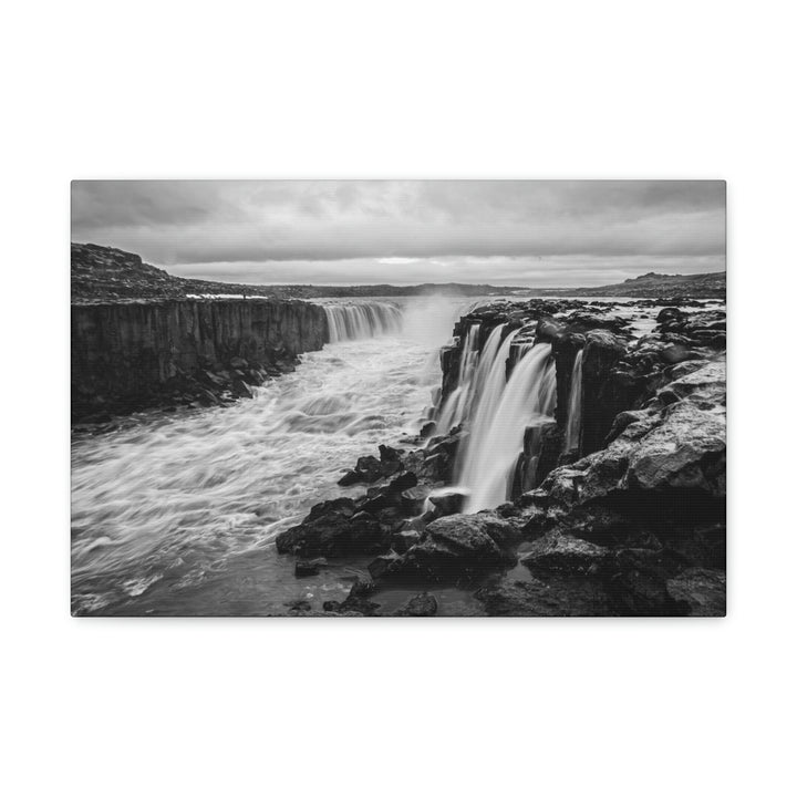 Selfoss in Black and White - Canvas