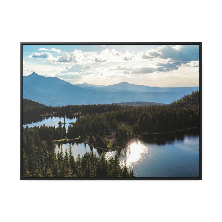 Cool Mountain Lakes - Canvas with Frame