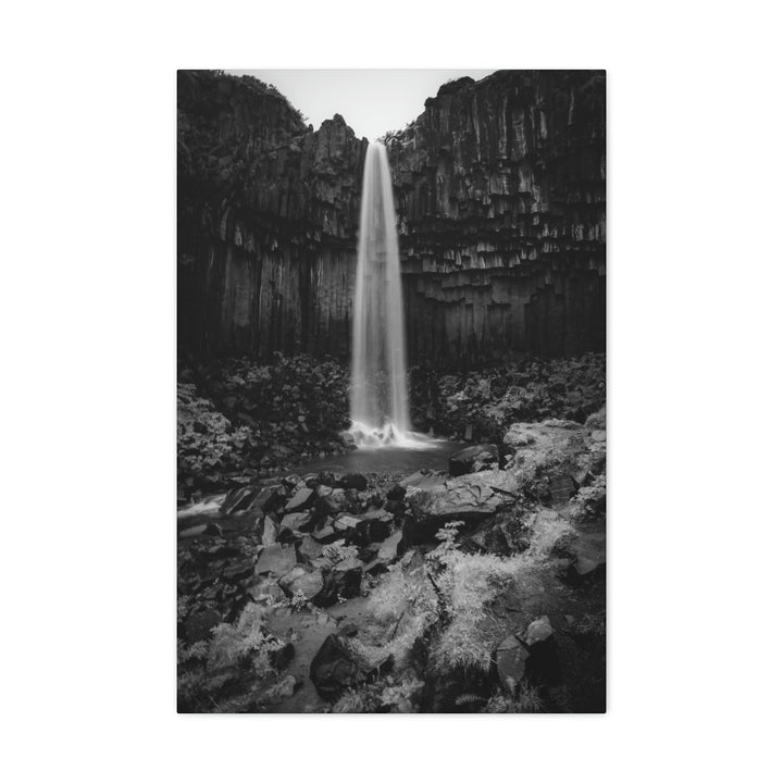 Svartifoss in Black and White - Canvas