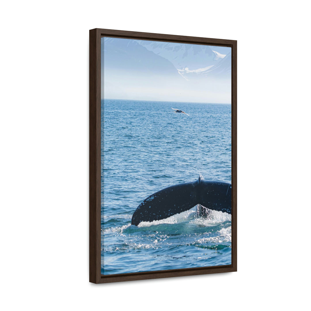 A Whale and A Mountain - Canvas with Frame