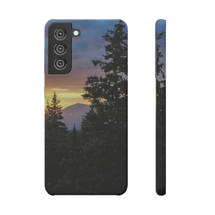 Rainy Sunset Through the Trees - Phone Case