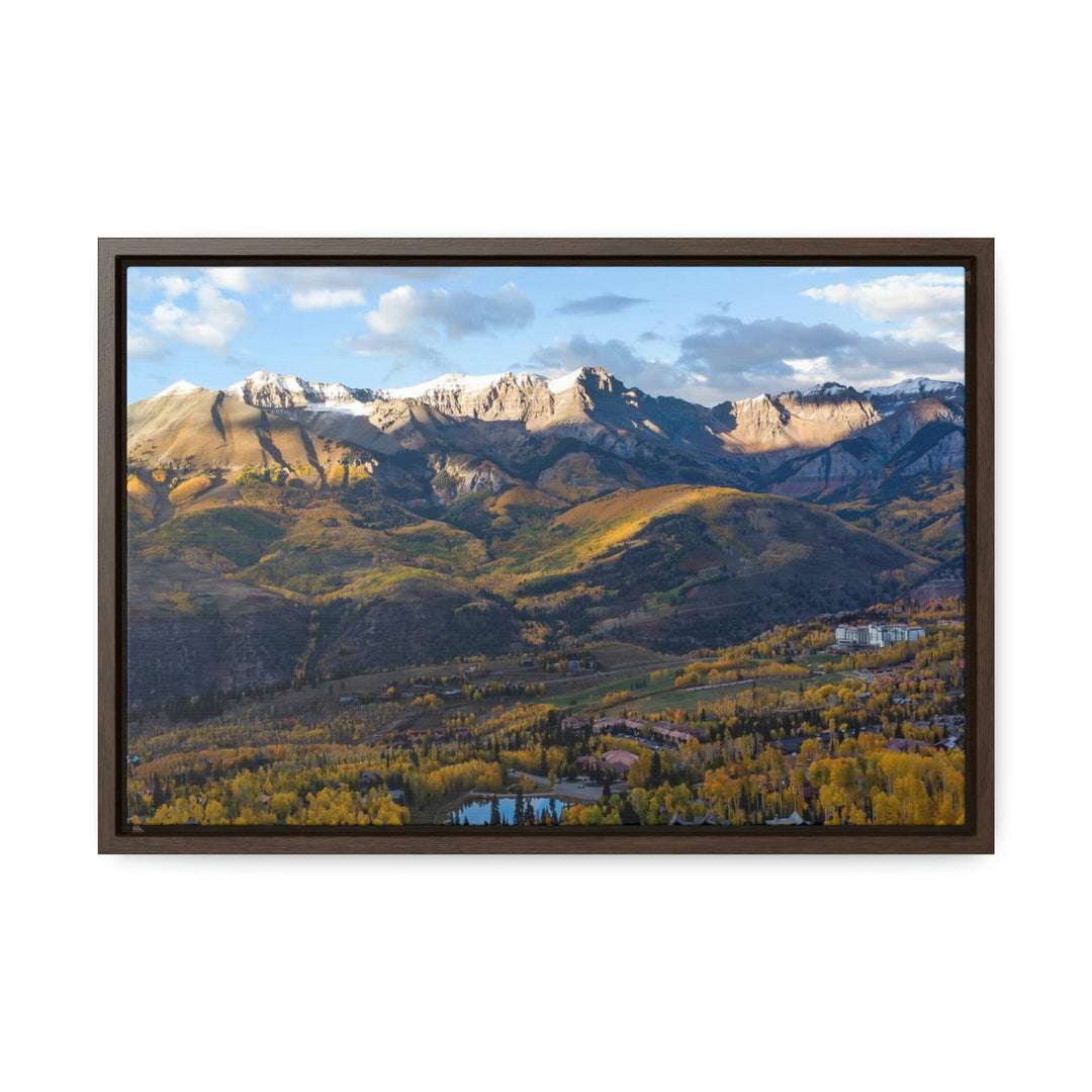 Glowing Mountainside - Canvas with Frame