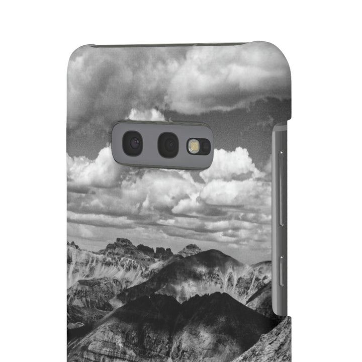 Imogene Pass From the Air in Black and White - Phone Case