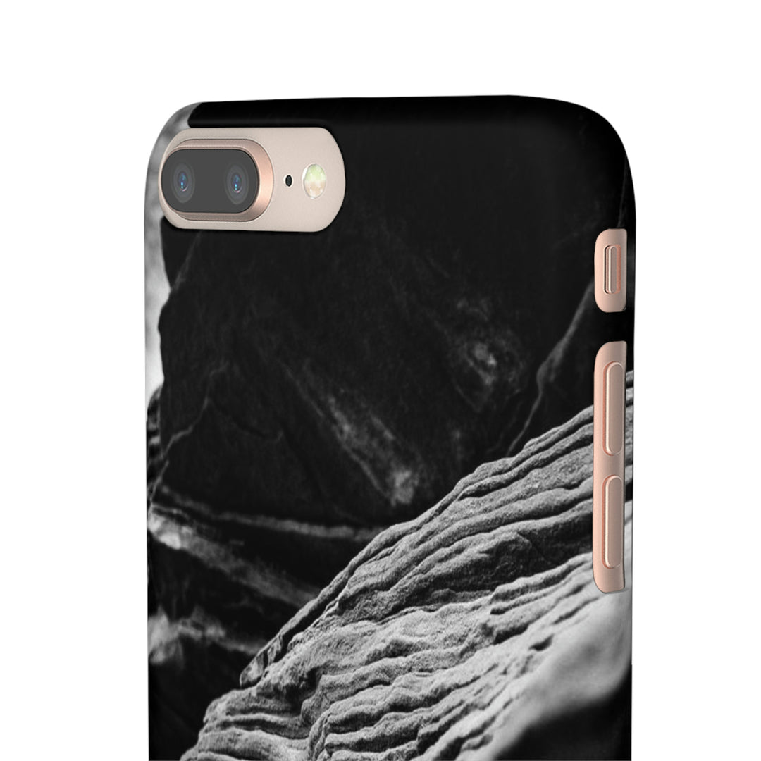 Layers of Rock in Black and White - Phone Case