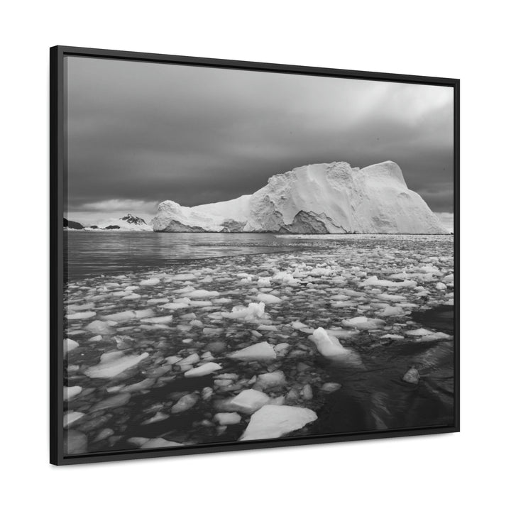 Lane of Ice In Black and White - Canvas with Frame