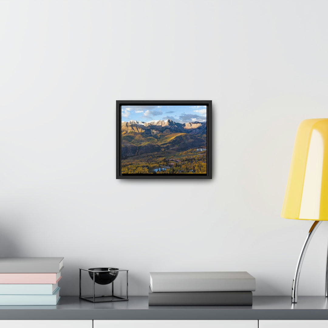 Glowing Mountainside - Canvas with Frame