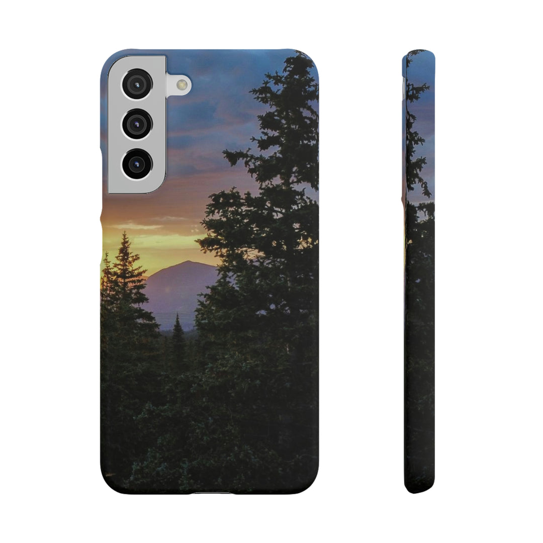 Rainy Sunset Through the Trees - Phone Case