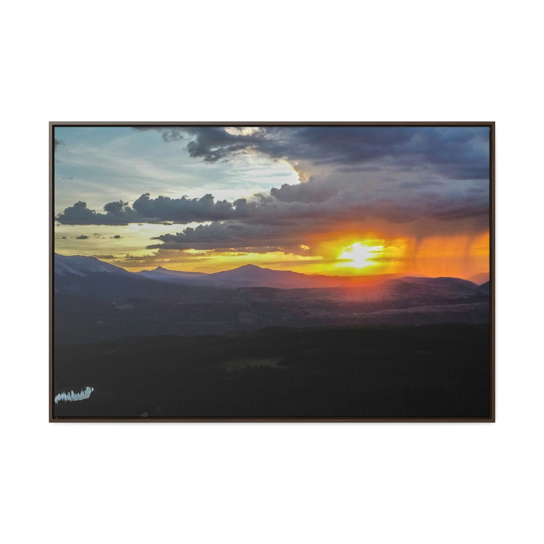 Rainy Sunset - Canvas with Frame