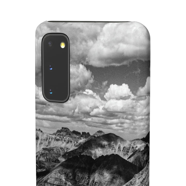 Imogene Pass From the Air in Black and White - Phone Case