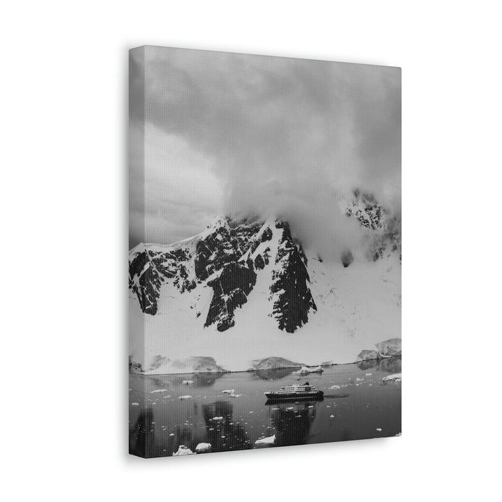 Peaceful Anchoring in Black and White - Canvas