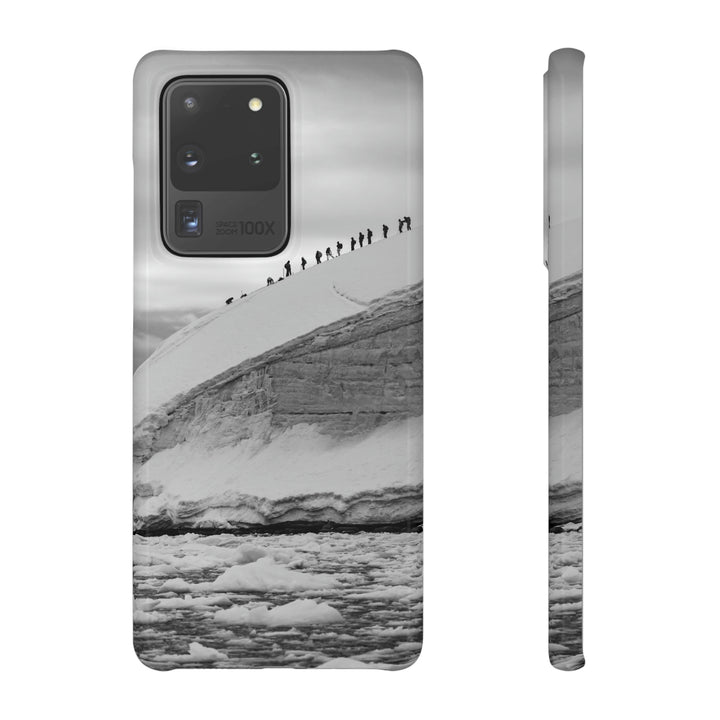 Preparing for the Climb in Black and White - Phone Case