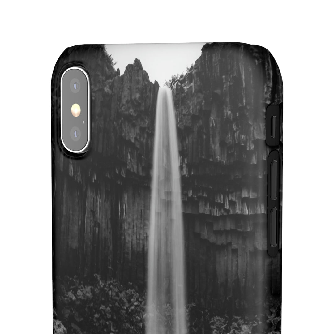 Svartifoss in Black and White - Phone Case