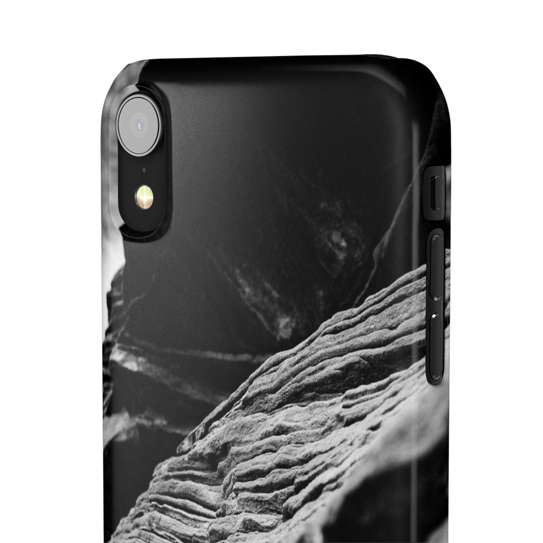 Layers of Rock in Black and White - Phone Case