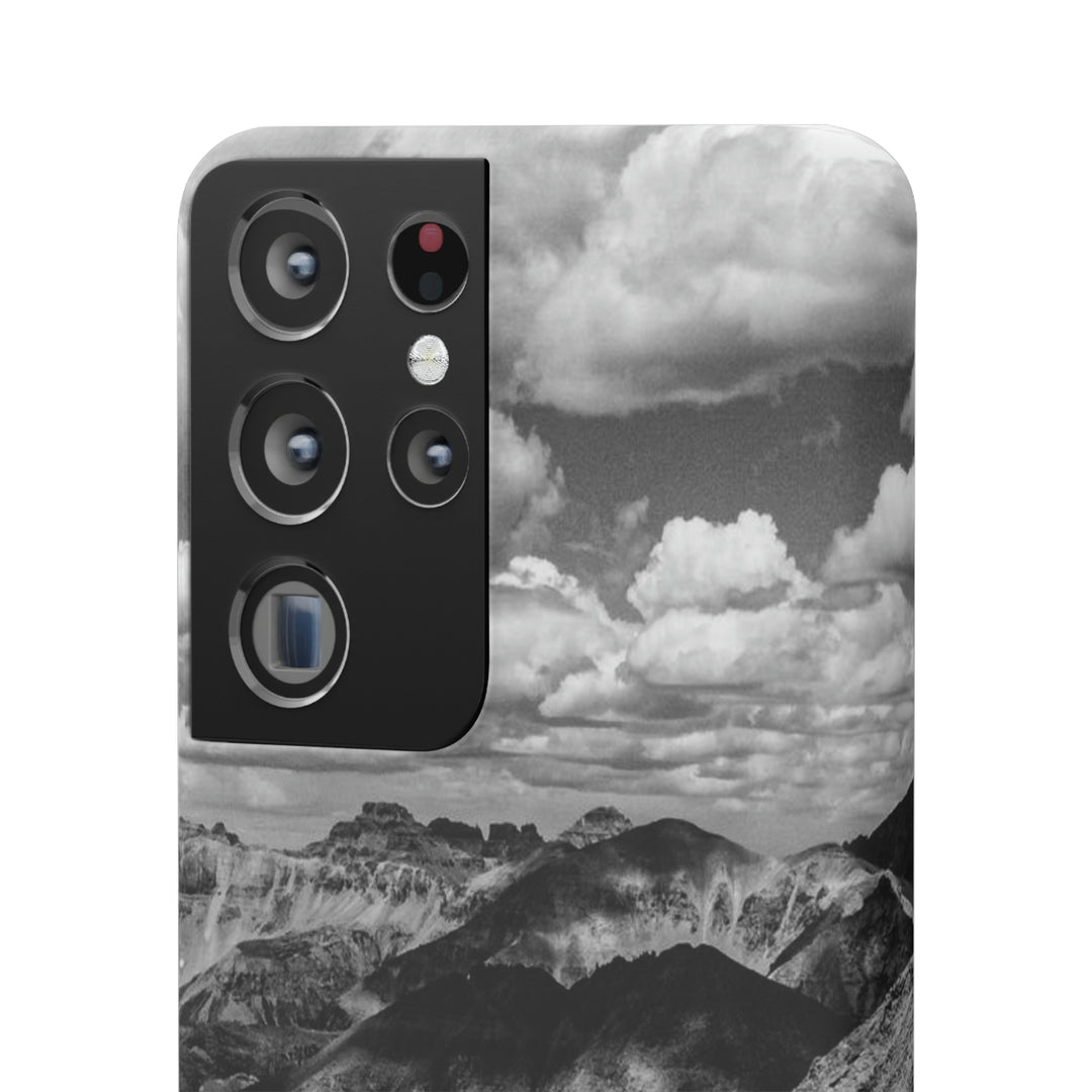 Imogene Pass From the Air in Black and White - Phone Case