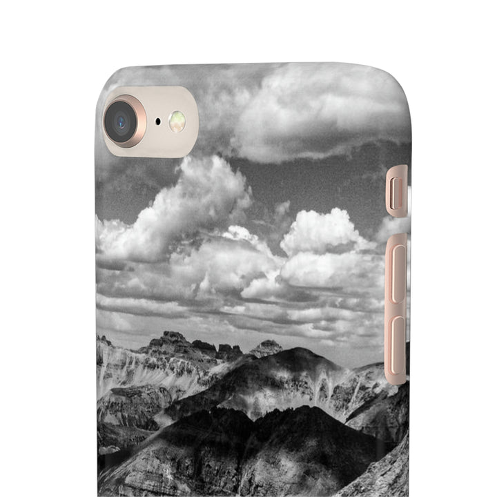 Imogene Pass From the Air in Black and White - Phone Case