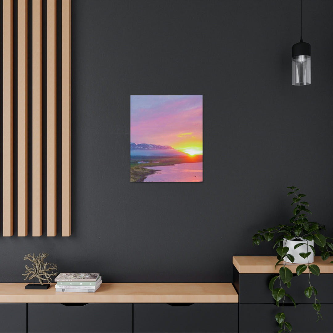 Sunset Over the Fjord Part 2 - Canvas