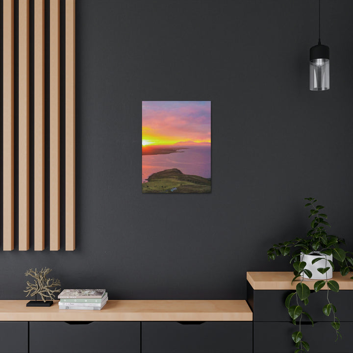 Sunset Over the Fjord Part 1 - Canvas