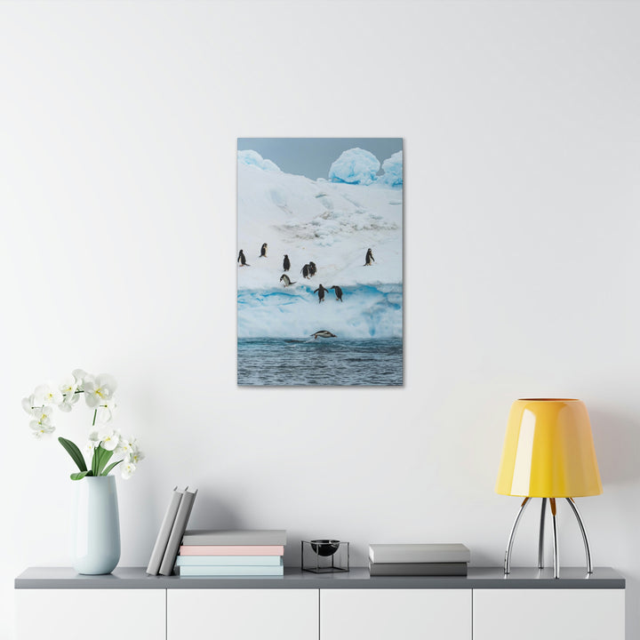 Porpoising Penguin - Canvas