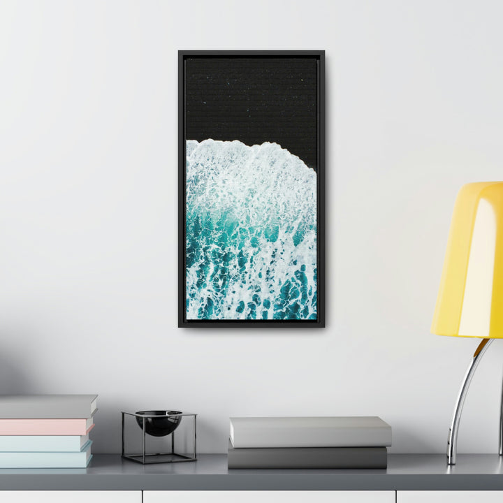 A Wave on Volcanic Sand - Canvas with Frame