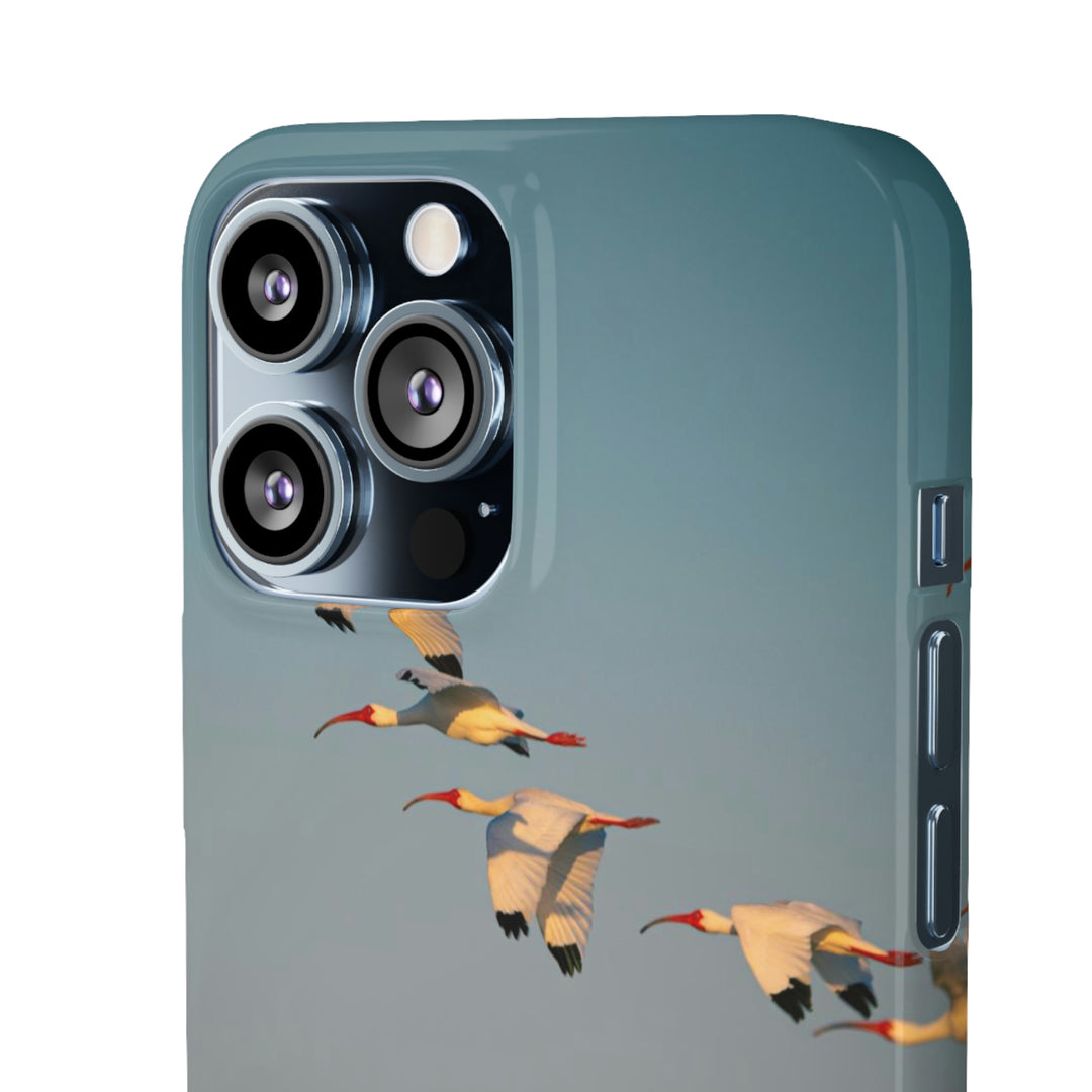 White Ibis in Flight - Phone Case