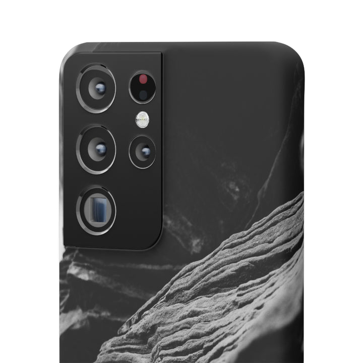 Layers of Rock in Black and White - Phone Case