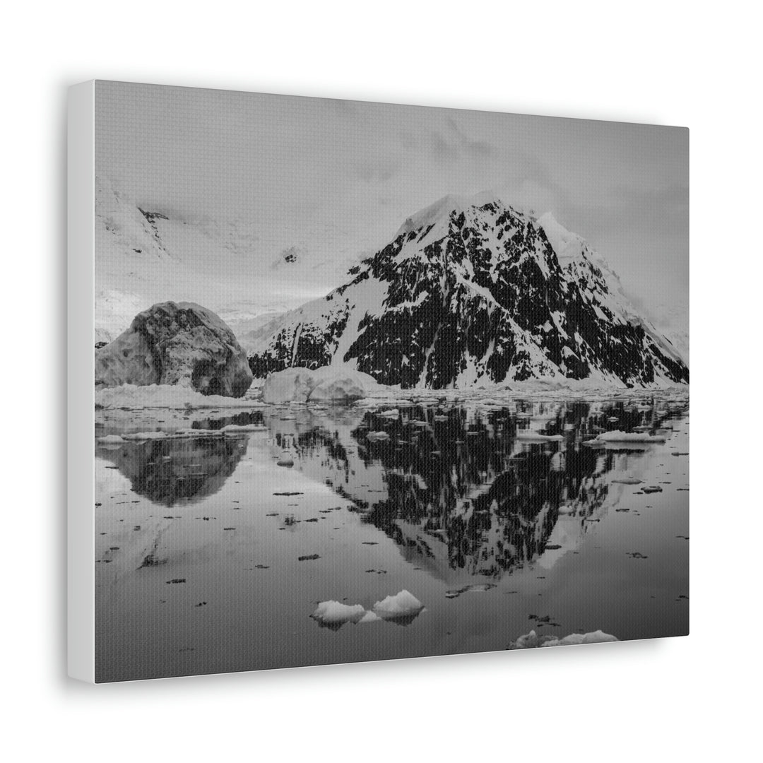 Reflected Calm in Black and White - Canvas