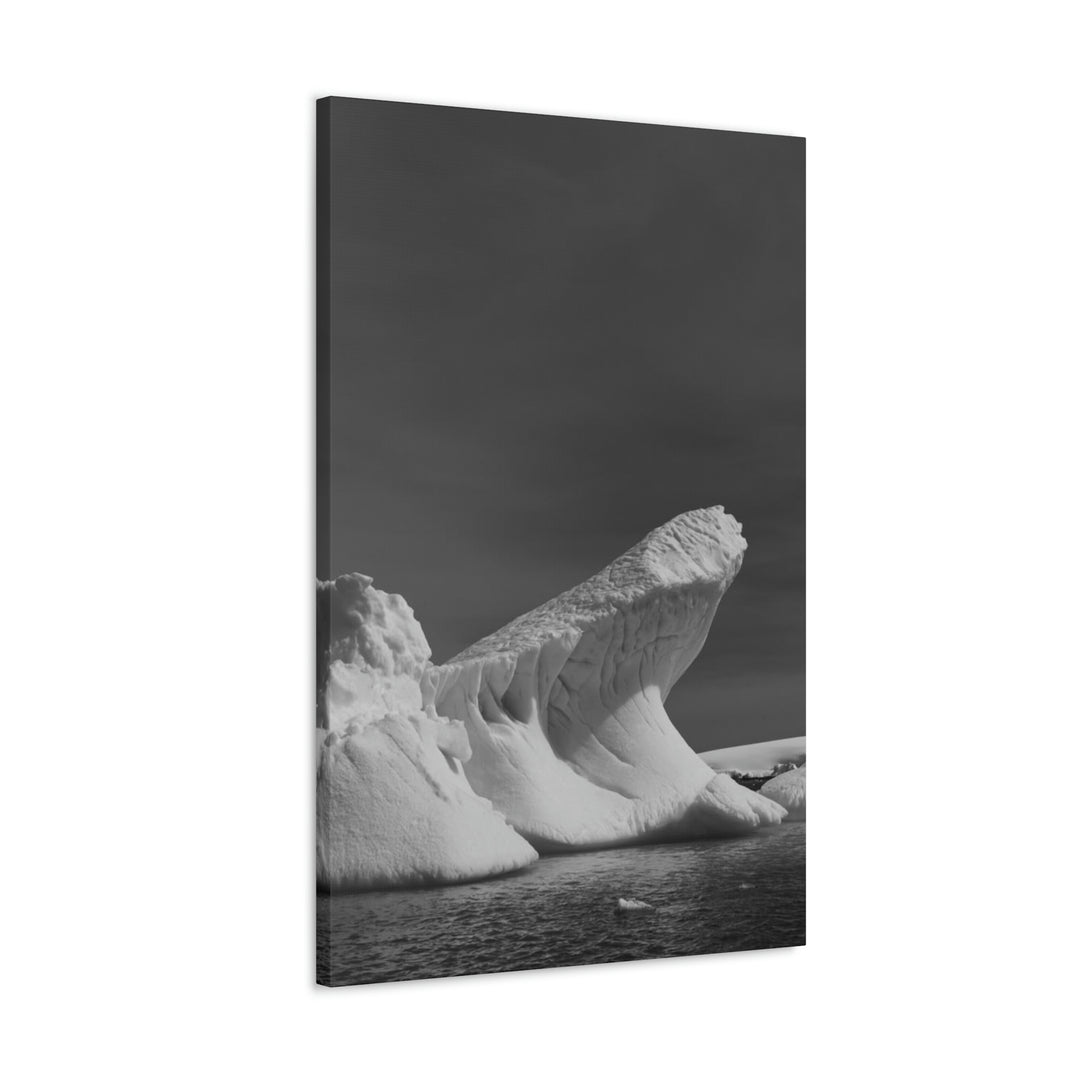 The Angles of an Iceberg in Black and White - Canvas