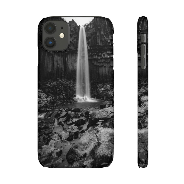 Svartifoss in Black and White - Phone Case