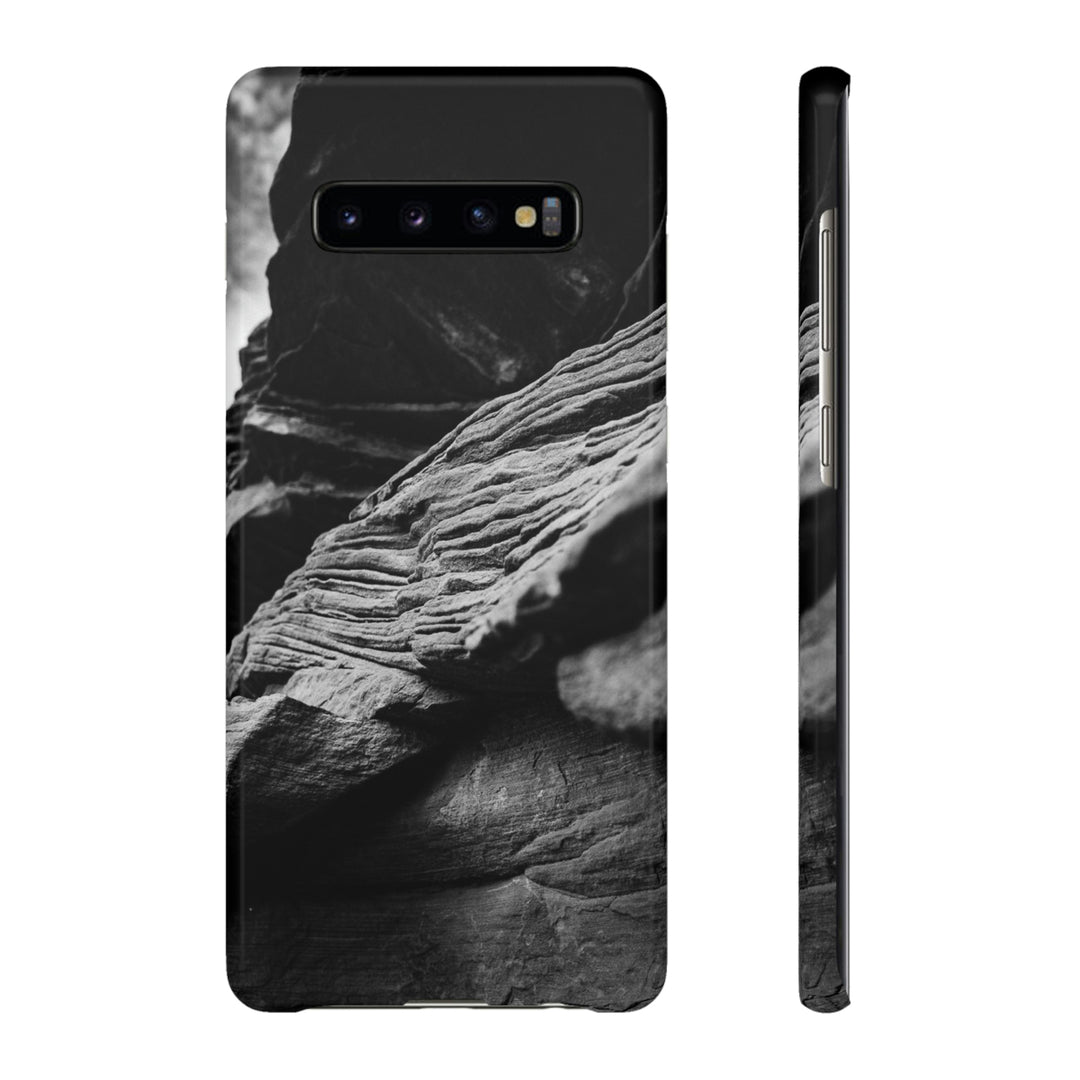 Layers of Rock in Black and White - Phone Case