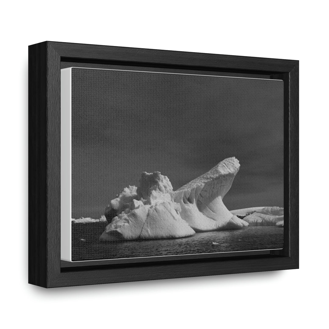 The Angles of an Iceberg in Black and White - Canvas with Frame