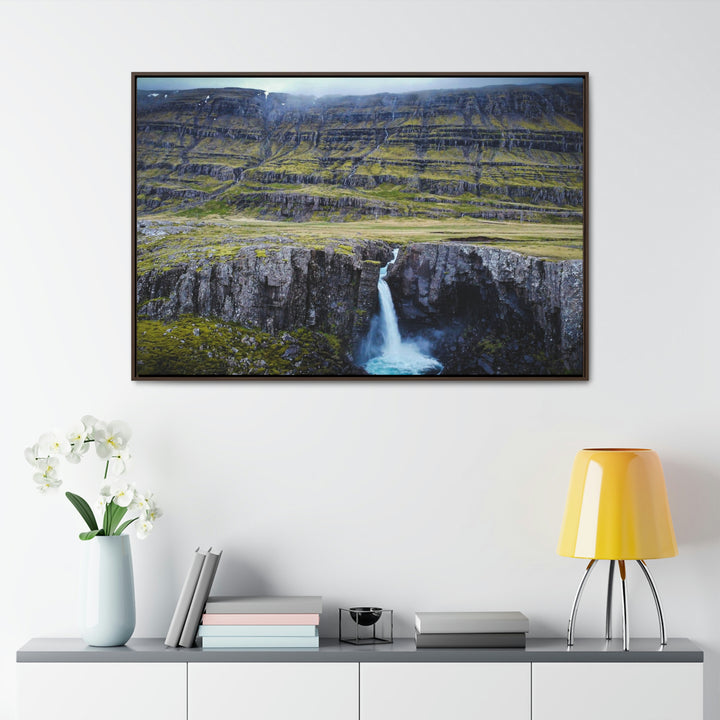 A Remote Waterfall - Canvas with Frame