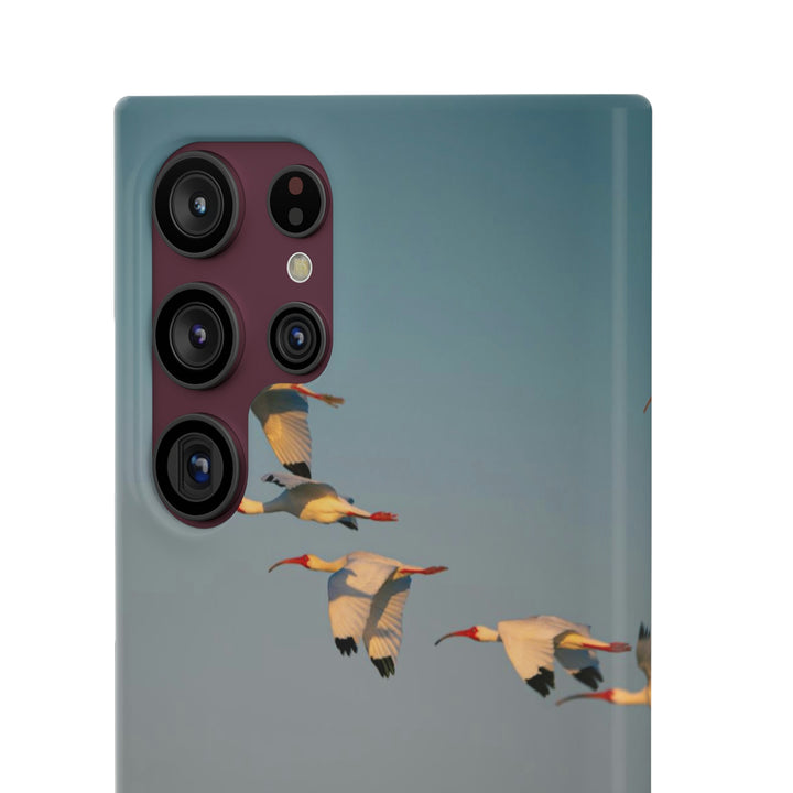 White Ibis in Flight - Phone Case