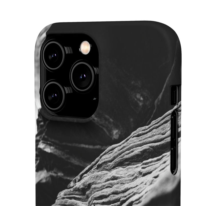 Layers of Rock in Black and White - Phone Case